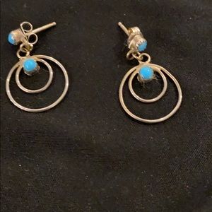 Sterling silver and turquoise earrings